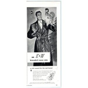 1948 Print Ad Ely & Walker E&W Brocade Rayon Robe Rich Reward For The Real Santa